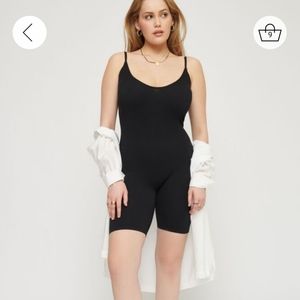 Dynamite Open Back Black Romper Medium